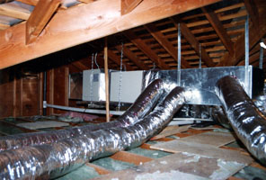 Improperly installed residential ducts